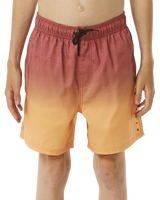 The Rip Curl Boys Boys Fade Volley Shorts in Hot Coral