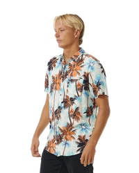 The Rip Curl Mens Barrel Killa Shirt in Mint