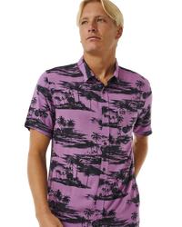 The Rip Curl Mens Party Pack Shirt in Dusty Purple