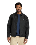 The Brixton Mens Utopia Vintage Nylon Jacket in Washed Black