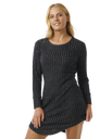 The Rip Curl Womens New Cosy Dress in Black Marle