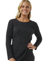 The Rip Curl Womens New Cosy Dress in Black Marle