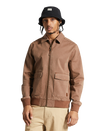 The Brixton Mens Dillinger Station Jacket in Sepia Sol Wash