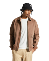 The Brixton Mens Dillinger Station Jacket in Sepia Sol Wash