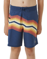 The Rip Curl Boys Boys Inverted Boardshorts in Washed Navy