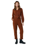 The Rip Curl Womens Combi Searcher Jumpsuit in Dark Brown