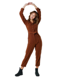 The Rip Curl Womens Combi Searcher Jumpsuit in Dark Brown