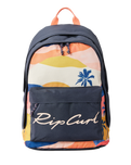 The Rip Curl Double Dome Backpack in Navy & Peach