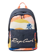 The Rip Curl Double Dome Backpack in Navy & Peach