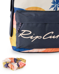 The Rip Curl Double Dome Backpack in Navy & Peach