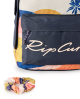 The Rip Curl Double Dome Backpack in Navy & Peach