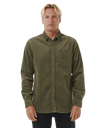 The Rip Curl Mens Classic Surf Cord Shirt in Dusty Olive