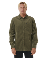 The Rip Curl Mens Classic Surf Cord Shirt in Dusty Olive