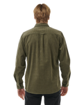 The Rip Curl Mens Classic Surf Cord Shirt in Dusty Olive