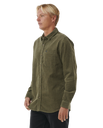 The Rip Curl Mens Classic Surf Cord Shirt in Dusty Olive