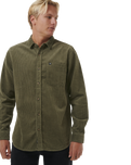 The Rip Curl Mens Classic Surf Cord Shirt in Dusty Olive