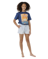 The Rip Curl Girls Girls Summer Solstice Art T-Shirt in Washed Navy