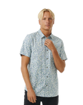 The Rip Curl Mens Floral Reef Shirt in Bluestone