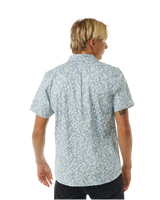 The Rip Curl Mens Floral Reef Shirt in Bluestone