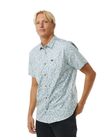 The Rip Curl Mens Floral Reef Shirt in Bluestone