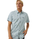 The Rip Curl Mens Floral Reef Shirt in Bluestone