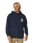 The Rip Curl Mens Surf Revival Hoodie in Dark Navy