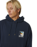 The Rip Curl Mens Surf Revival Hoodie in Dark Navy