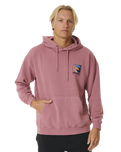 The Rip Curl Mens Surf Revival Hoodie in Mauve