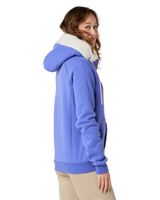 The Rip Curl Womens Velouchi Fur Zip Hoodie in Purple