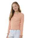 The Rip Curl Girls Girls Summer Solstice Rib T-Shirt in Multi