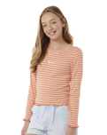 The Rip Curl Girls Girls Summer Solstice Rib T-Shirt in Multi