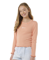 The Rip Curl Girls Girls Summer Solstice Rib T-Shirt in Multi