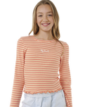 The Rip Curl Girls Girls Summer Solstice Rib T-Shirt in Multi