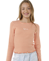 The Rip Curl Girls Girls Summer Solstice Rib T-Shirt in Multi