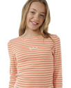 The Rip Curl Girls Girls Summer Solstice Rib T-Shirt in Multi