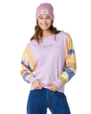 The Rip Curl Womens Wavy Print Sweatshirt in Lilac