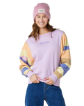 The Rip Curl Womens Wavy Print Sweatshirt in Lilac