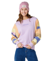 The Rip Curl Womens Wavy Print Sweatshirt in Lilac