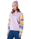 The Rip Curl Womens Wavy Print Sweatshirt in Lilac