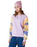 The Rip Curl Womens Wavy Print Sweatshirt in Lilac