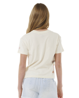 The Rip Curl Girls Girls Summer Solstice Crop T-Shirt in Bone