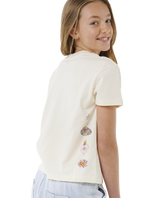 The Rip Curl Girls Girls Summer Solstice Crop T-Shirt in Bone