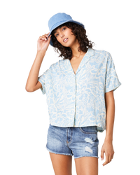 The Rip Curl Womens Sunchaser Shirt in Blue & White