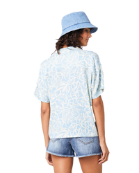 The Rip Curl Womens Sunchaser Shirt in Blue & White