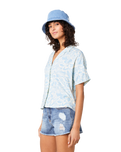 The Rip Curl Womens Sunchaser Shirt in Blue & White