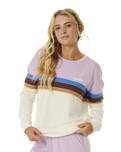 The Rip Curl Womens Surf Revival Sweatshirt in Lilac