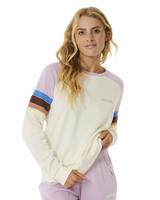 The Rip Curl Womens Surf Revival Raglan Sweatshirt in Lilac