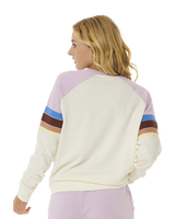 The Rip Curl Womens Surf Revival Raglan Sweatshirt in Lilac