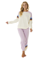 The Rip Curl Womens Surf Revival Raglan Sweatshirt in Lilac