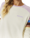 The Rip Curl Womens Surf Revival Raglan Sweatshirt in Lilac